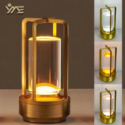 Waterproof Table Lamp Touch LED Night Light USB Rechargeable Mood Light Bedroom Bedside Lamp Decoration Bar Restaurant Camping