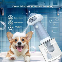 Automatic Dog Soap Dispenser Wireless Mute USB Dog Grooming Frother Cat Deeper Cleaning Bath Shampoo Foam Sprayer Pet Supplies