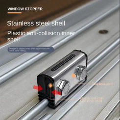 Durable Zinc Alloy Window Limiter Buckle Fixed Anti-Theft Window Locks Safety Sliding Security Window Lock Stopper Window