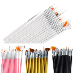 Nail Art Brush Decorations Set Tools, Professional Painting Pen, False Tips, UV Gel Polish, 15 Pcs