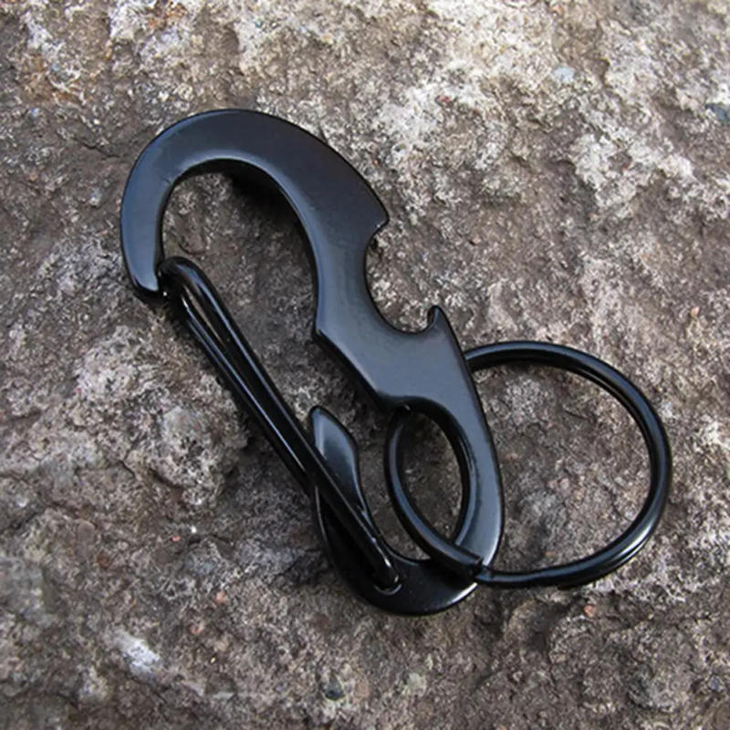 Description Picture 6 of itemClip Quick Release Climbing Accessories D-type Metal Multifunctional Outdoor Carabiner EDC Tool Hook Hanging Keychain