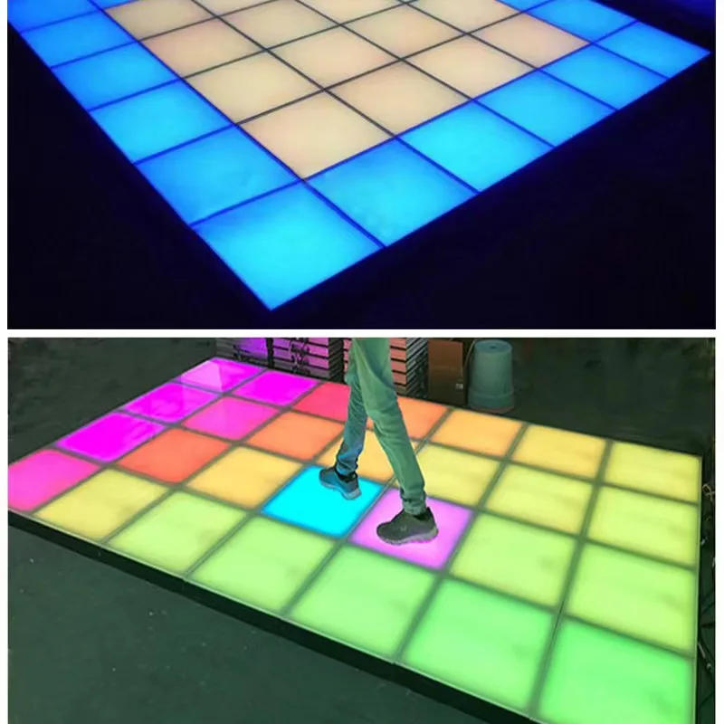 Description Picture 5 of item1pcs RGB game 100*100mm waterproof LED glass block underground tile light outdoor garden road park led floor light stage floor