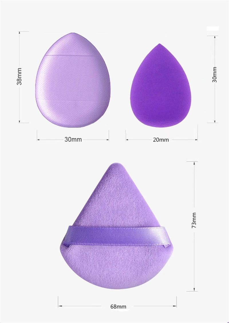 Description Picture 6 of item12PCS Cosmetic Puff Set Multicolor Soft Foundation Powder Makeup Sponge Egg Pink Purple Puff Makeup Tools Accessories Wholesale