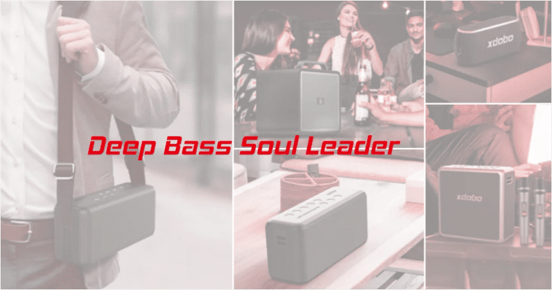 Description Picture 2 of itemXDOBO Book Wireless Speakers Bluetooth-Compatiable Outdoor Waterproof 80W High Power Bass Speakers Power Bank Function