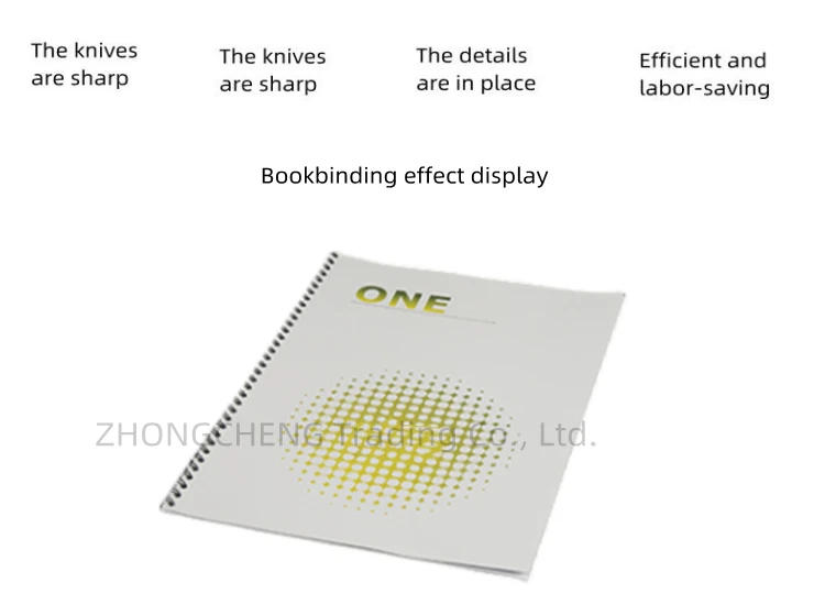 Description Picture 4 of itemElectric coil binding machine 2:1 electric iron ring thickening bookbinding machine double line desk calendar contract