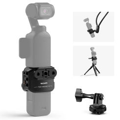 NEEWER Pocket 3 Cage, Aluminum Alloy Video Recording Rig with Cold Shoe, 1/4" Threads For DJI Osmo Pocket 3 Gimbal Camera