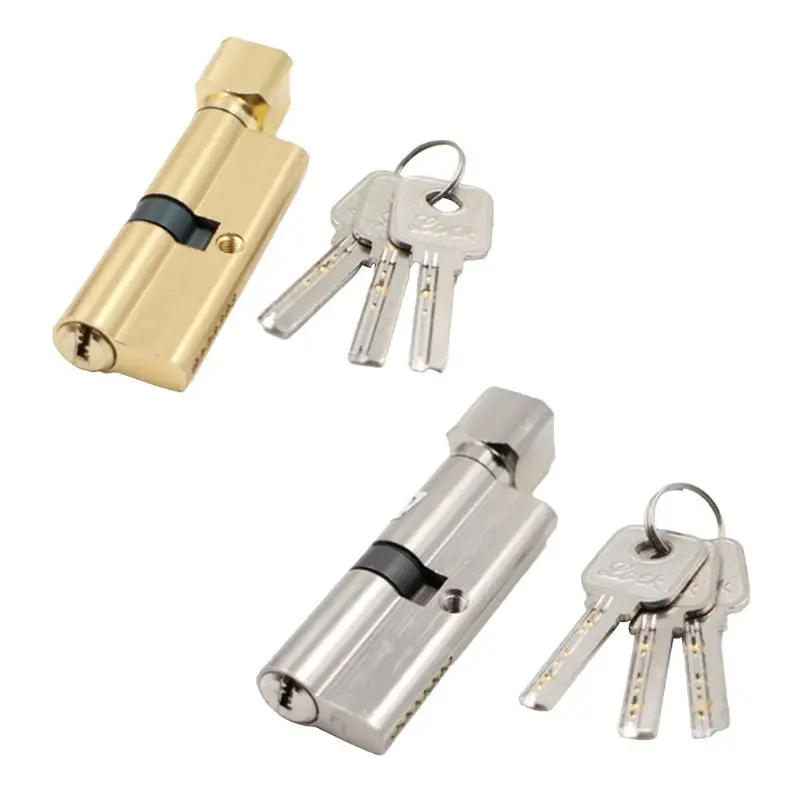 Description Picture 3 of itemKeyed Entry Door Lock Cylinder Lockset with 3 Keys Anti-theft Entrance Door Lock Single Open Lock Cylinder for Home