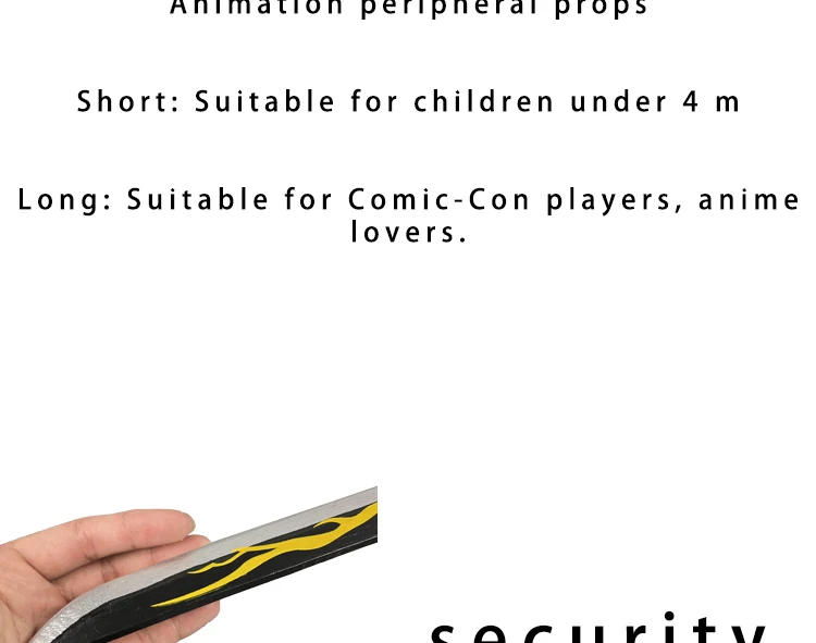 Description Picture 2 of item104cm Demon Slayer Katana Swords Anime Cosplay Durable Bamboo Agatsuma Zenitsu Rengoku Kyoujurou Sword Weapon Home Decoration