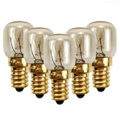 5pcs 220V E14 300 Degree High Temperature Resistant Microwave Oven Bulb Cooker Lamp Lighting Bulb 15/25W R9UD
