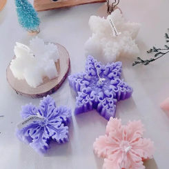 Snowflake Silicone Candle Mold Christmas Tree Aromatherapy Candle Handmade Candle Mould Gift Christmas Decoration Soap Mold