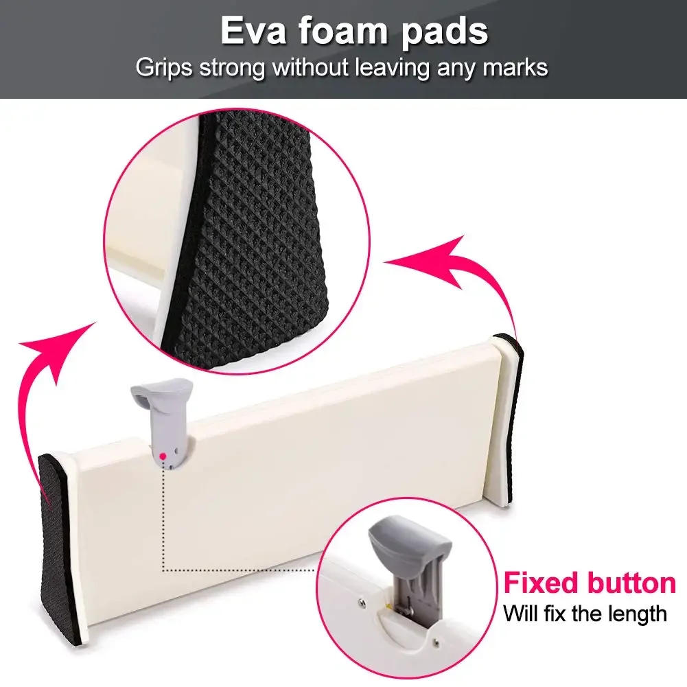 Description Picture 6 of item4 Adjustable Drawer Dividers, Organizes Silverware Utensils, Divider for Clothes Underwear and Bra Fabrics, Bathroom Storage