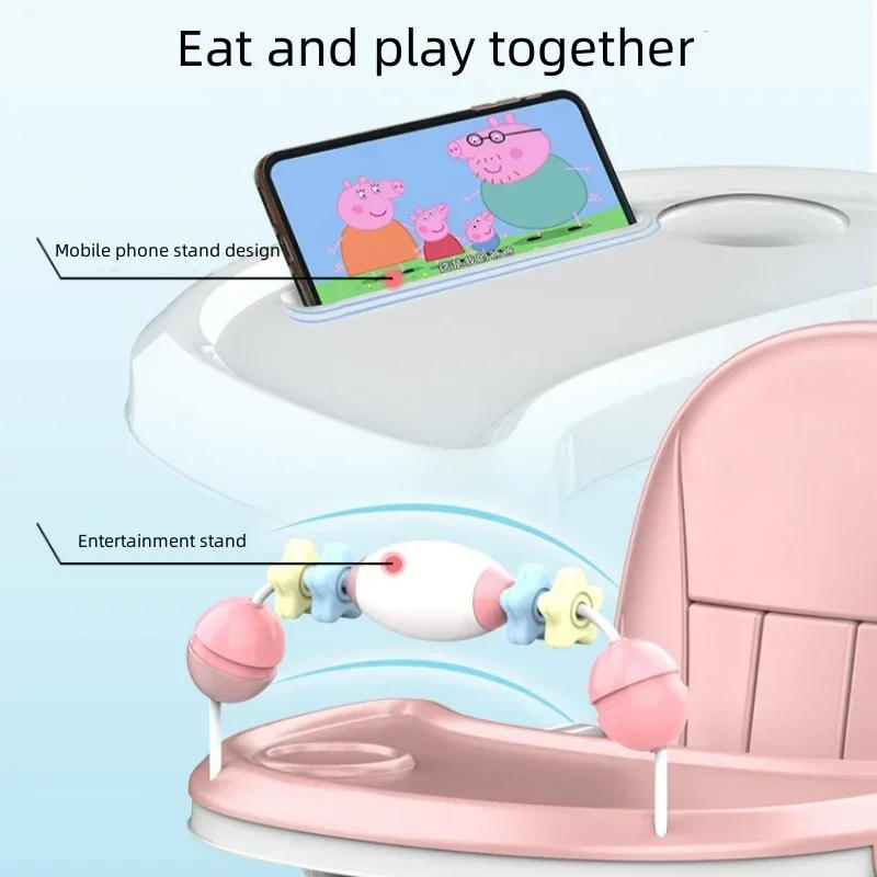 Description Picture 6 of itemBaby Dining Chair Home Multi functional Adjustable Children's Dining Table Multi functional Folding Chair Portable BB Stool