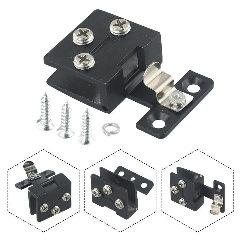 Description Picture 6 of itemHigh Quality Cabinet Hinges Door Hinge Bathroom Durable Black / Silver Zinc Alloy Cabinet Gate Clamp Cupboard Display