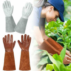 1 Pair Garden Gloves Wear Resistant Puncture Proof Elbow Length Full Coverage Work Gloves Labor Long Elbow Gloves