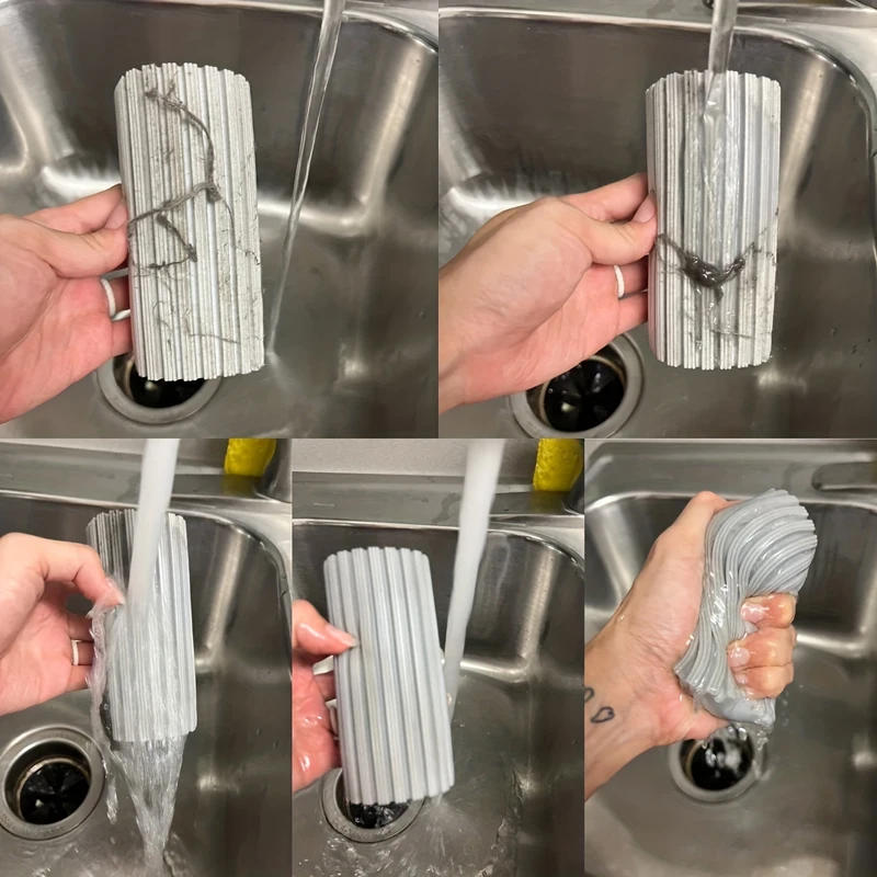 Description Picture 4 of itemReusable Washable Sponges Catches Dust Clean Powder Brush Duster Set Magical Tool Cleaning Blinds Vents Radiators Mirrors Window