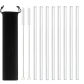 8pcs Straight black