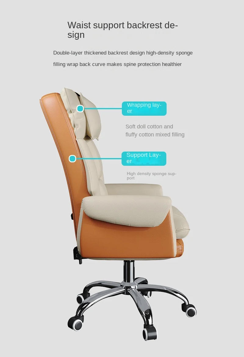 Description Picture 6 of itemIHOME Computer Chair Home Reclining Office Chair Comfortable Boss Chairs Gaming Seat Sedentary Sofa Chair Swivel Backrest Chairs