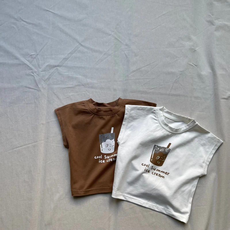 Description Picture 5 of itemChildren's Beverage Cup Printed Tank Top Spring and Summer New Style Sleeveless Top for Boys and Girls Baby Children's Clothing