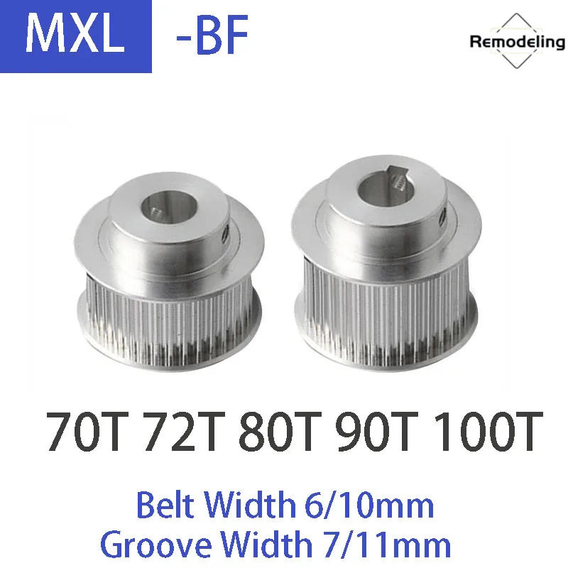 Description Picture 2 of item1pcs MXL BF Timing Pulley Aluminum Alloy 70T 72T 80T 90T 100T Groove Width 7/11mm Belt Width 6/10mm Bore 5mm - 12mm