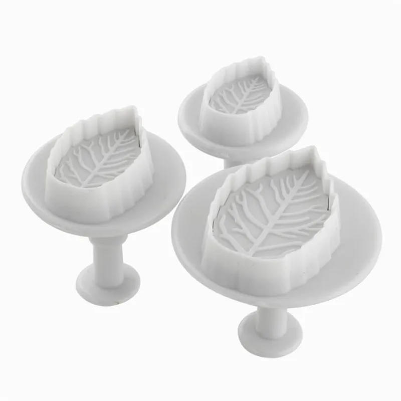 Description Picture 4 of item3Pcs/Set Cake Rose Leaf Plunger Fondant Decorating Sugar Craft Mold Cutter Cake Decorating Pastry Cookie Tools