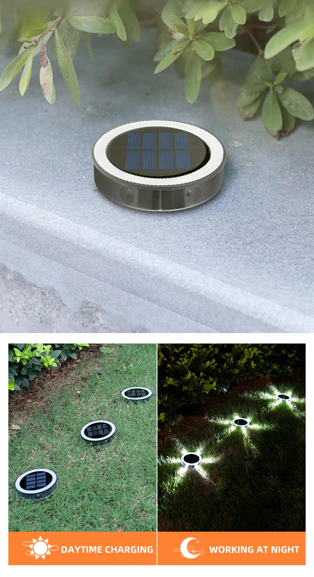Description Picture 4 of itemSolar Underground Lights Bear Paw Shape LED Outdoor Garden Landscape Floor Lamp for Lawn Pathway Yard Walkway Vegetable Patch