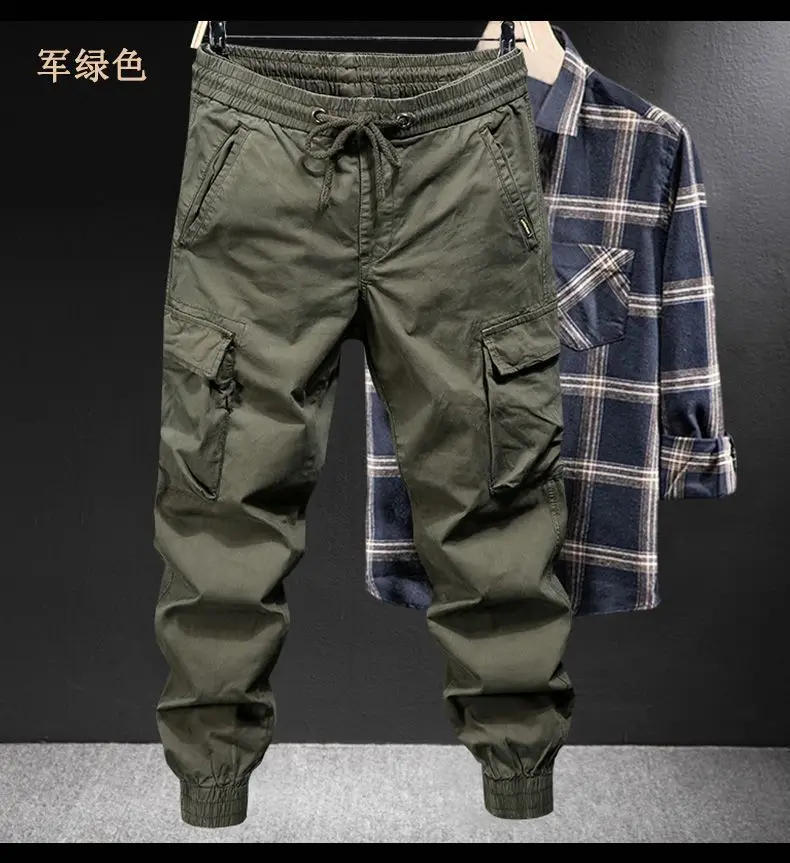 Description Picture 3 of itemVelvet Thickened American Overalls for Men, Multi-pocket Leggings, Loose Large Size Outdoor Wear-resistant Trousers Cargo Pants