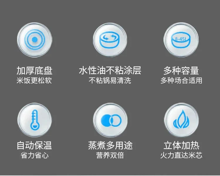 Description Picture 3 of item45L Electric rice cooker Home Appliances commercial large rice cooker Dining Hall Hotel large capacity Kitchen Appliance Cookers