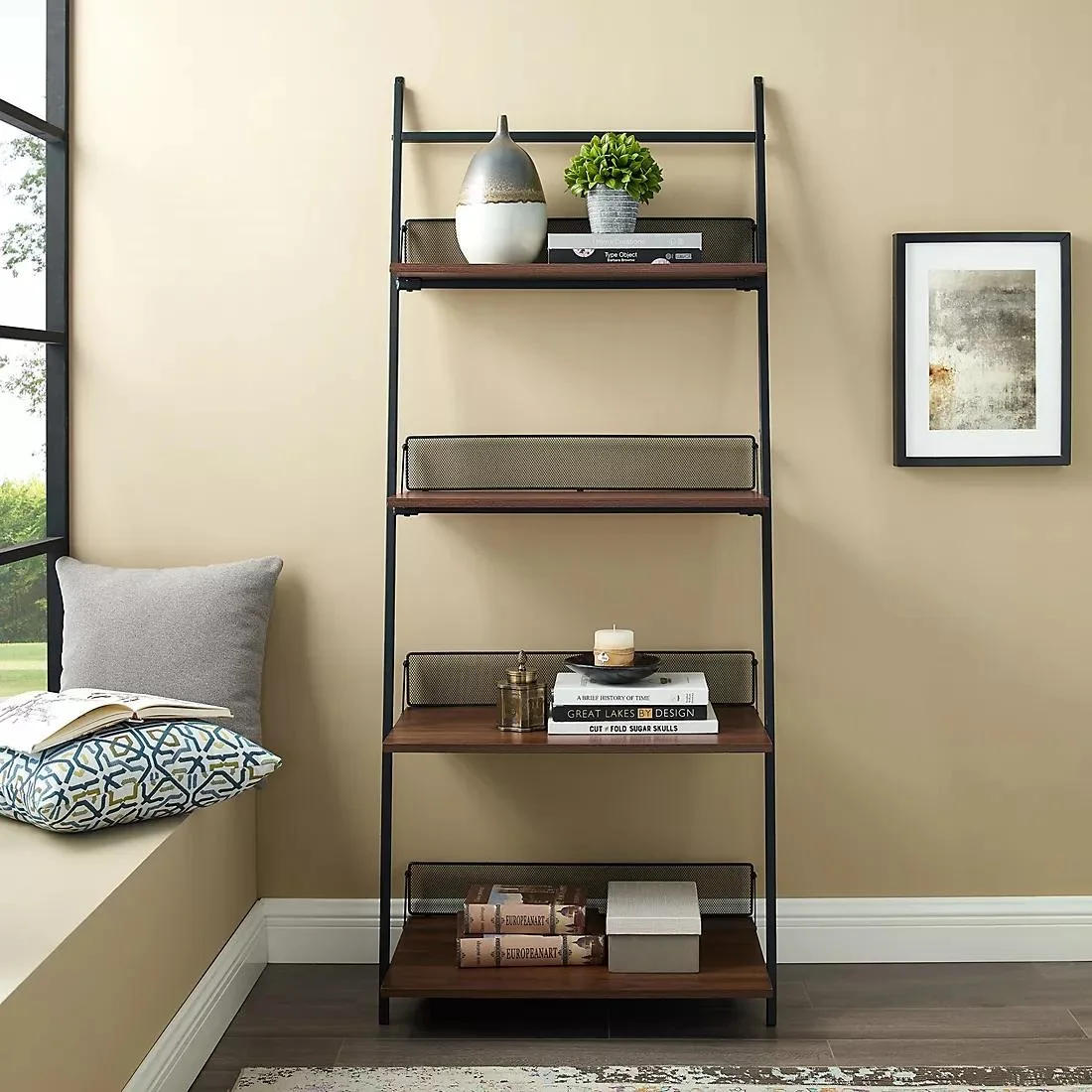 Description Picture 6 of itemSolid Wood Wooden Bookcase Library Furniture Wooden Book Shelf Living Room Furniture for Home Office and Bedroom