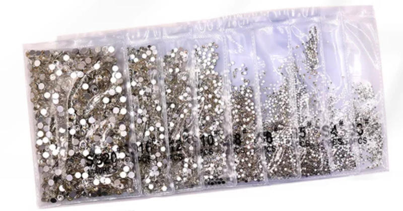 Description Picture 2 of itemCrystal Clear Glass Nail Art Decorations ss3 ss4 ss5 ss6 ss8 ss10 ss16 ss20 ss30 ss34 ss50 Glass Non HotFix Nail Art Rhinestones