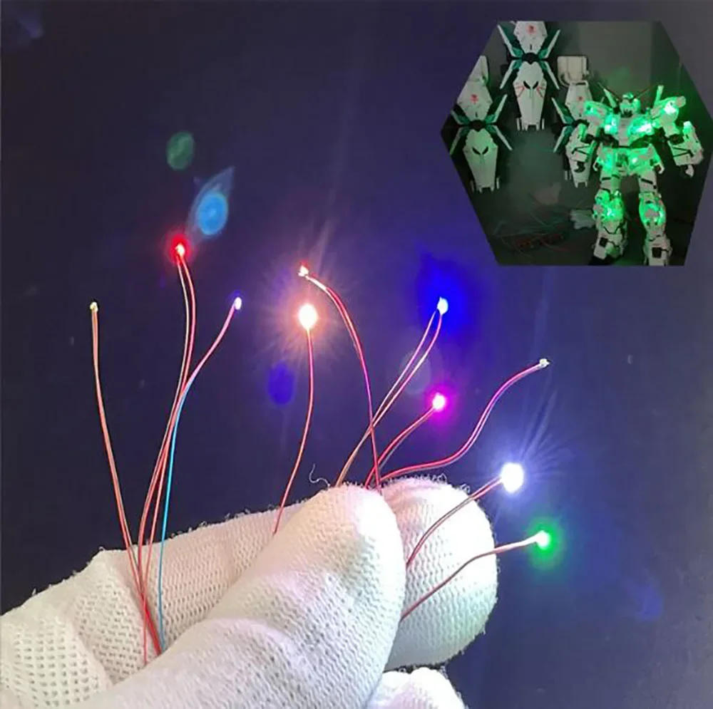 Description Picture 2 of item20pcs/Lot Wired Chip 30cm 3V Railway Model Gundam Scenes 0402 0603 0805 1206 SMD Lamp Wired Micro Led Pre-soldered lamp