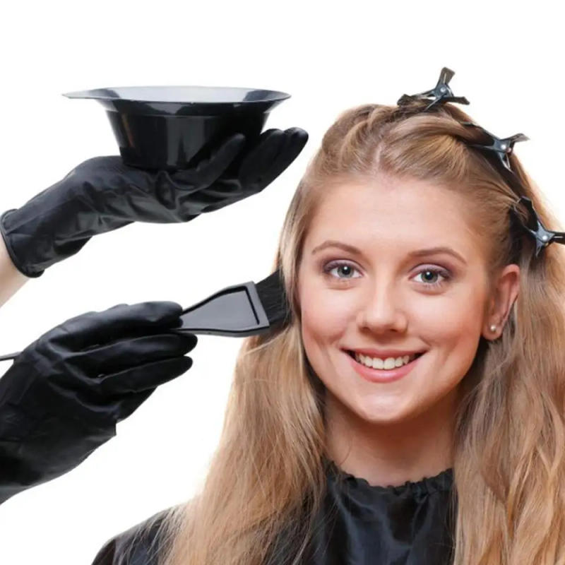 Description Picture 6 of itemHair Dyeing Diagonal Brush Hair Salon Tools For Soft Hair And Hairdressing Baked Oil Pouring Brush Hair Dye Bowl Comb Brush E4O4