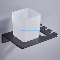 Y5GD Bathroom Toothbrush Holder Single/Double Mouthwash Cup Holder Toothpaste Rack