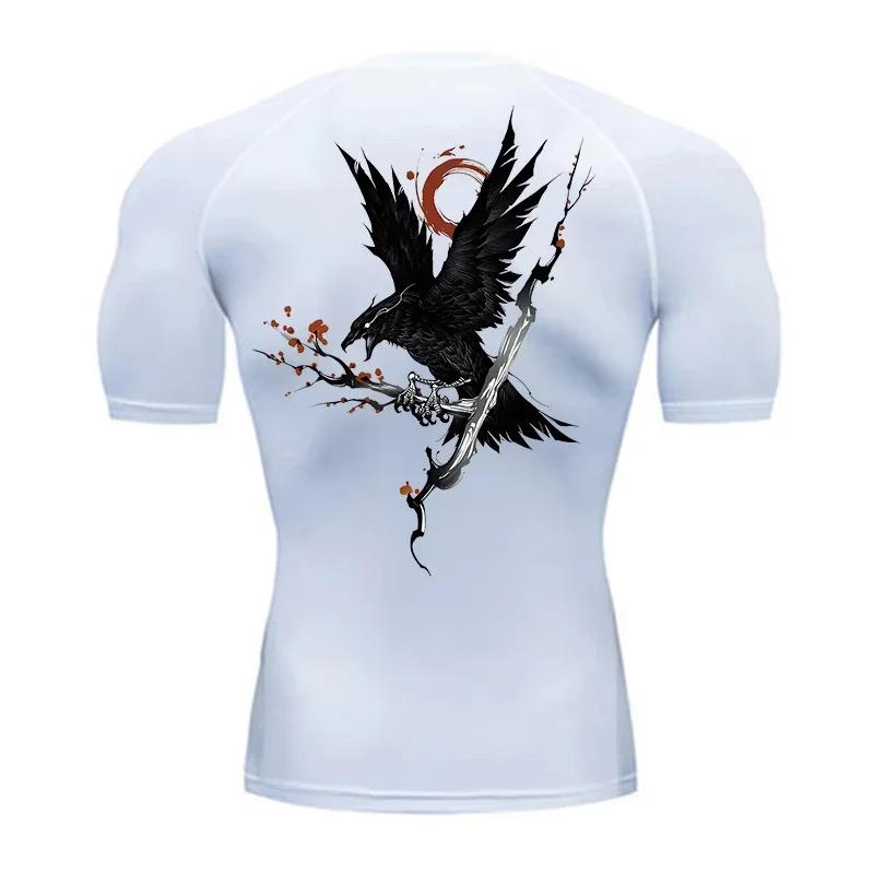 Description Picture 3 of itemShort Sleeve Compression Shirts for Men Summer Athletic Quick Dry T-shirts Gym Workout Running Tees Tops Activewear RL000292