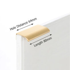 Golden Kitchen Cabinet Door Handle Pull Modern Simple Cupboard Drawer Concealed Finger Edge Pull 80-400mm Office Bathroom Parts