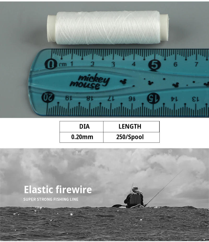 Description Picture 4 of itemFISH KING 250M High Tensile Elastic Bait Thread Sea Fishing Bait Lure Line Bait Saver For Outdoor Fishing Accessories