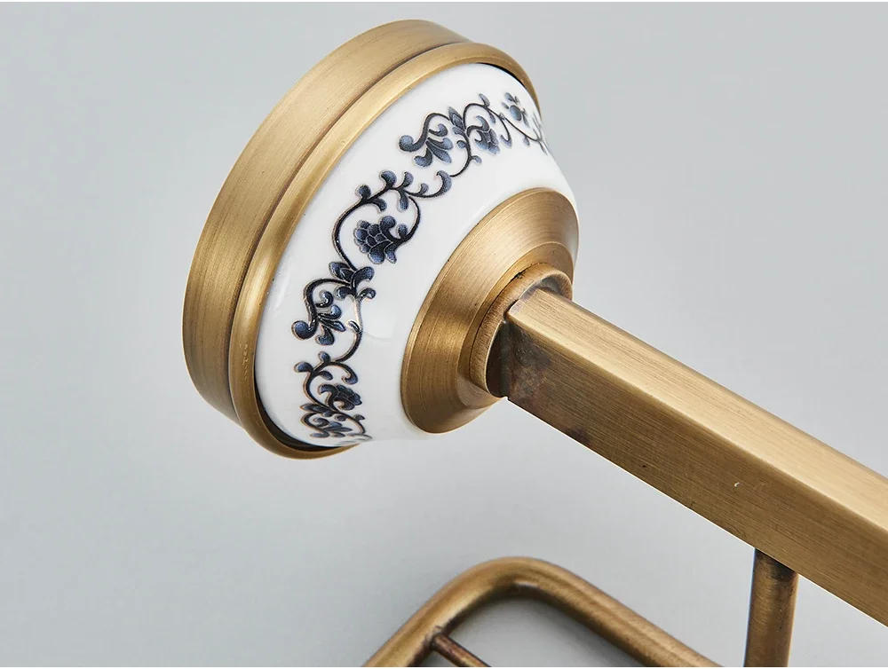 Description Picture 6 of itemBathroom Accessory Antique Brass Luxury Paper Holder Toilet Brush Rack Commodity Basket Shelf Soap Dish Towel Ring & Hair Dryer