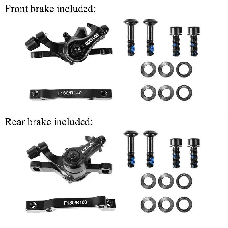 Description Picture 3 of itemBUCKLOS Mtb Brake Caliper Bicycle Mechanical Disc Brake Set for Mountain Bike Pushes Caliper Piston with  Rotor 160mm