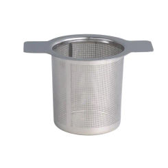 Binaural Tea Infuser With Lid Stainless Steel Mesh Coffee Filter Teapot Cup Hanging Loose Leaf Tea Strainer Kitchen Accessories