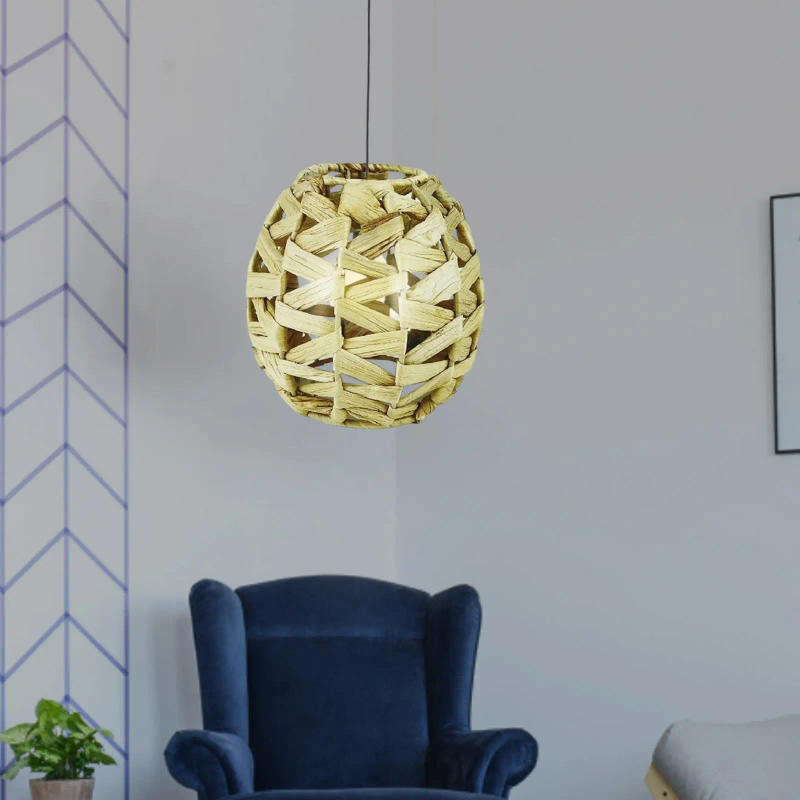Description Picture 4 of itemRetro Style Woven Lamp Shade Pendant Light Cover Chandelier for Bedroom Living