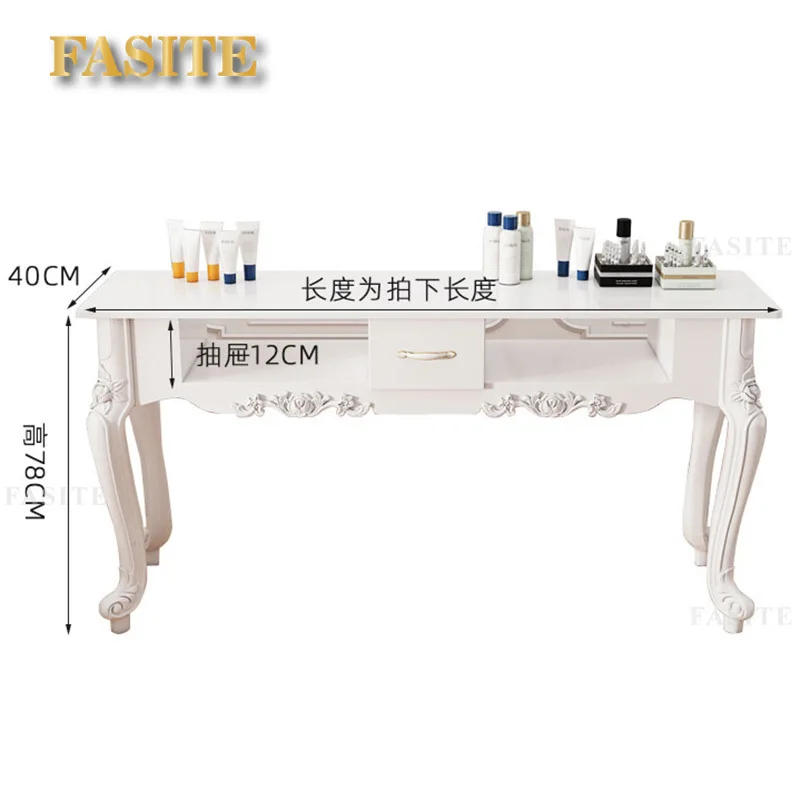 Description Picture 6 of itemNail Shop Paint Professional Manicure Table Light Luxury Double Economical Manicure Table for Nails