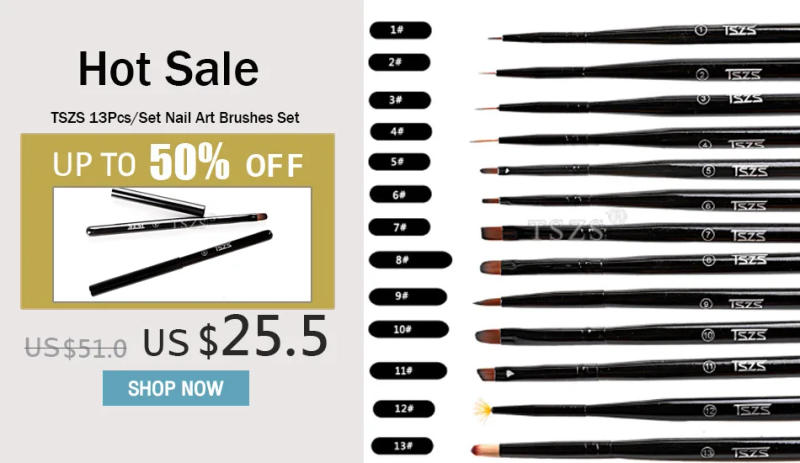 Description Picture 4 of item1Pcs/Lot Pinceau Nail Art Brushes For Nail Gel Manicure Liner Painting Black Pen Brush Striper Acrylic Gradient Shadow UV Gel