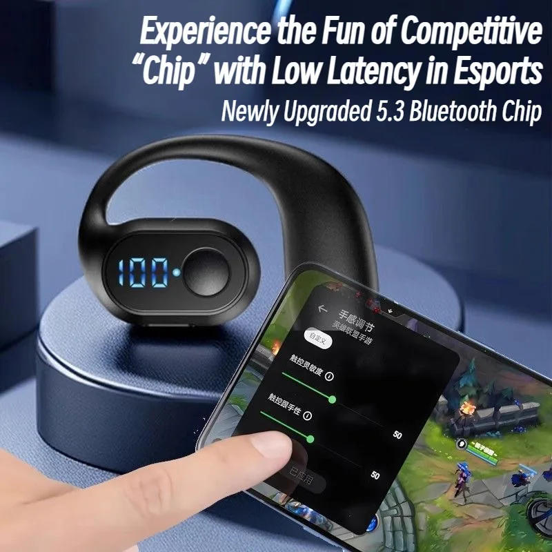 Description Picture 3 of itemWireless Bluetooth 5.4 Headphone Digital Display Single Earbud Ultra Long Standby Business Earphone HD Call Headset Outdoor