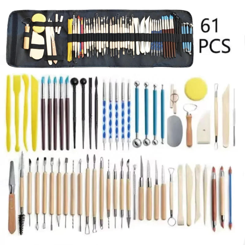 Description Picture 3 of itemPottery Clay Sculpting 8-62Pcs Tools Set Kit Smoothing Wax Carving Ceramic Tools Polymer Shapers Modeling Carved Tool Sculpture