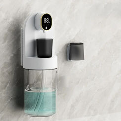 Smart 600ml Mouthwash Dispenser with Magnetic Induction,Wall  Mounted, 4  Gear Liquid Control, Auto  Cleaning