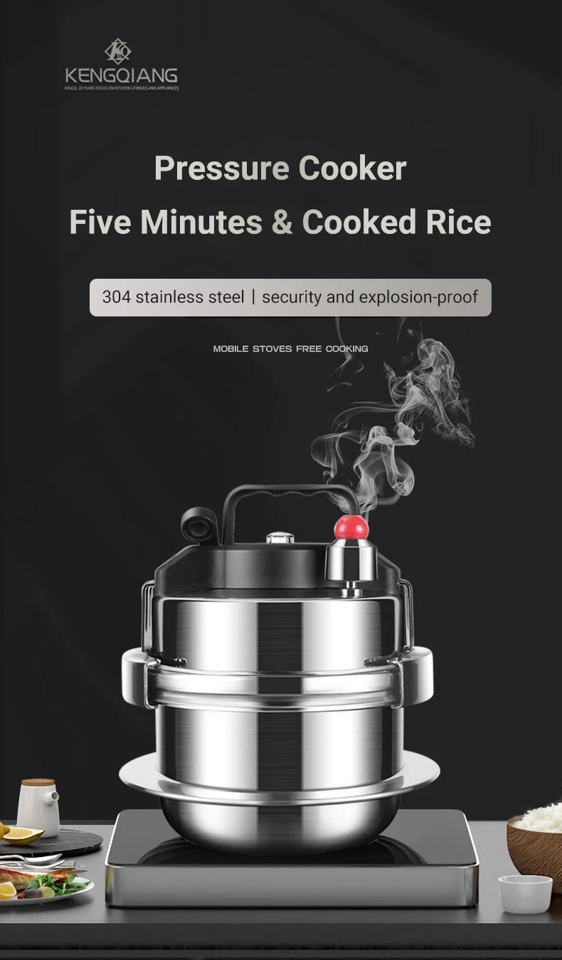 Description Picture 4 of itemUpgrade Non stick Pressure Pot Small Outdoor Camping 0.8L-1.6L Home Gas Induction Cooker Pressure Pot Cooking 5 Bowls of Rice