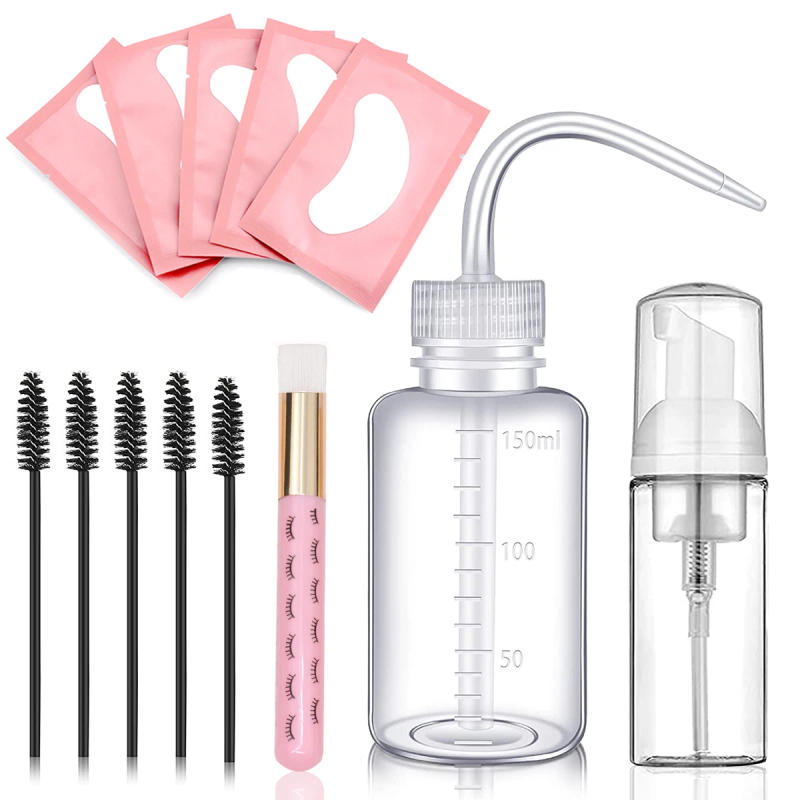 Description Picture 5 of item13Pcs Eyelash Extension Cleaning Kit 5 in 1 Lash Shampoo Brush Soap Foam Washing Bottle Set Eyebrow Mascara Wand Eye Pad Patches