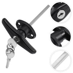 Handle Lock Garage Door Barn Handles Manual Locks for Doors inside Keyed T-Handle Hardware Locking T-Handles Replace The