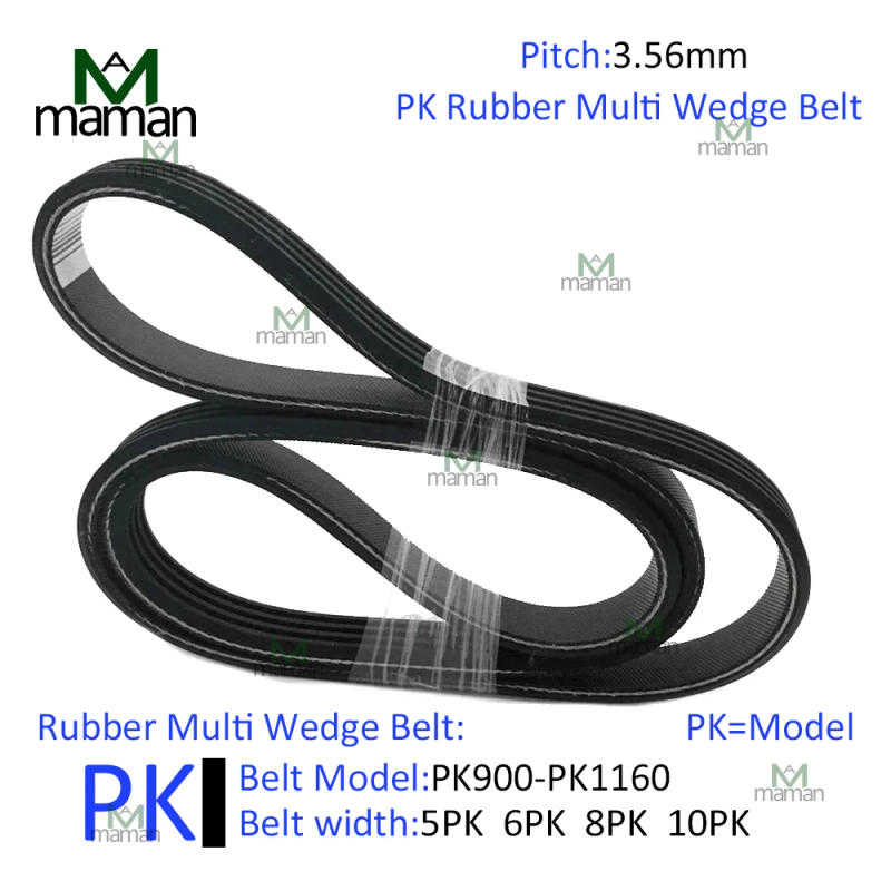 Description Picture 2 of item1PCS PK Ribbed Rubber Multi Wedge Belt Groove 5PK 6PK 8PK 10PK Length=PK900~PK1160 Suitable for Industrial Transmission Belts