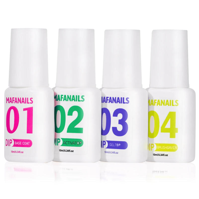 Description Picture 5 of item10ml Dipping Powder Base Coat Gel 1+2+3+4 Base Coat/ Activator/Top/ Activator Gel With Brush Manicure Dipping Powder Gel &*&