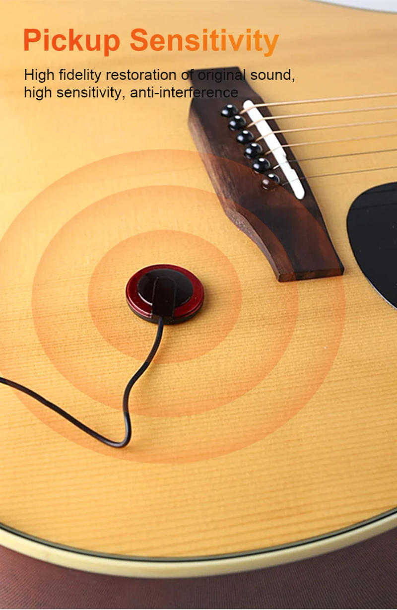 Description Picture 4 of itemAcoustic Guitar Pickup Piezo Contact Pickup for Guitar Ukulele Violin Mandolin Banjo Kalimba Harp Microphone Banjo Accessories